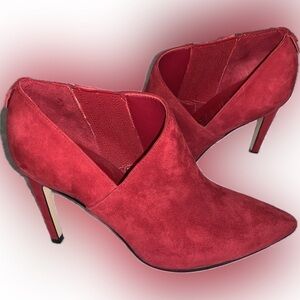 Calvin Klein Women's Harmon Stiletto Heel Leather Booties Size 6.5 Pre-owned